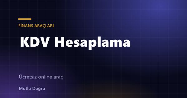 KDV Hesaplama